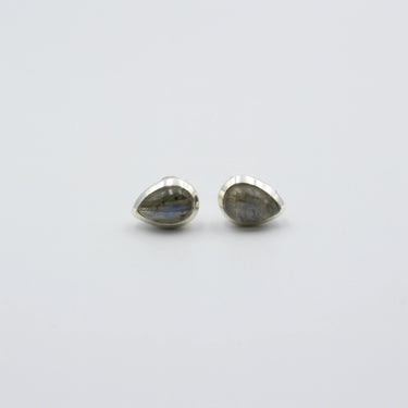 925 Sterlingsilber Labradorit Oval Ohrstecker