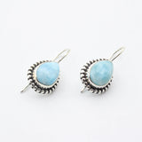 Edelstein Larimar Ohrringe mit Silber 925