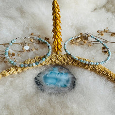 Larimar Armbänder mit Silber teilen 