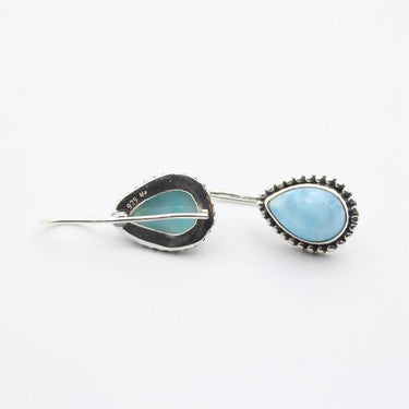Larimar Stein und Sterlingsilber Ohrringe