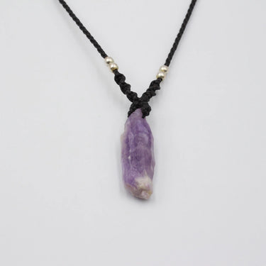 Amethyst Edelstein Makramee Halskette Mevas