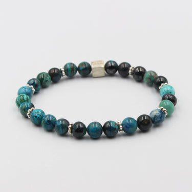 Chrysokoll Armband 6mm mit für Frauen
