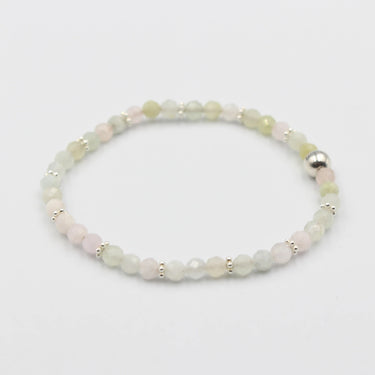 Beryll Damen Armband 4mm elastisch