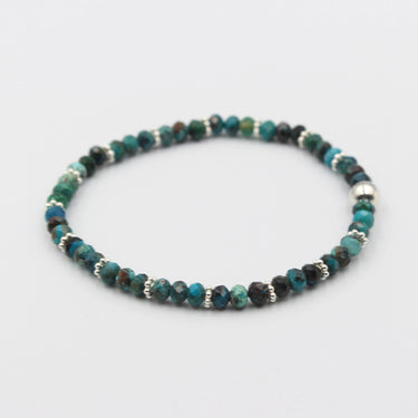 Armband aus Silber und Chyrsokoll heilstein elastisch