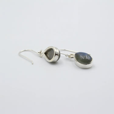 Labradorit Stein und Sterlingsilber Ohrringe