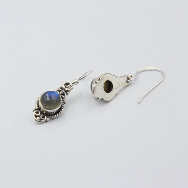 Silber Ohrringe Labradorit blau