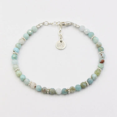 Atlantis Larimar Armband 3mm mit Silber kugeln