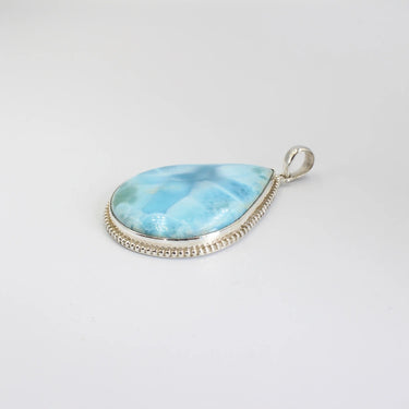 Larimar Anhänger gross aus Silber 925