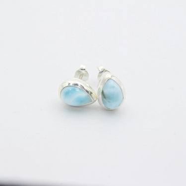 Larimar Ohrstecker mit Silber 925 | MEVAS Larimar Damenschmuck 🌊