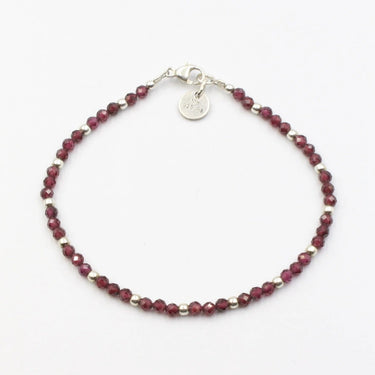 Granat Armband 925 Silber Armschmuck