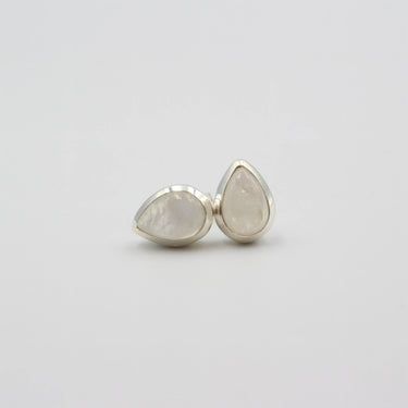 Ohrringe mit echt Mondstein und Sterlingsilber | MEVAS Mondstein Ohrstecker 🌙