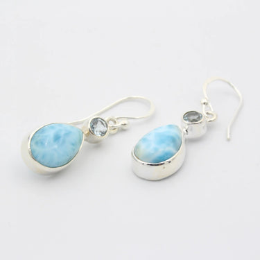 Silber Larimar Ohrhänger mevas