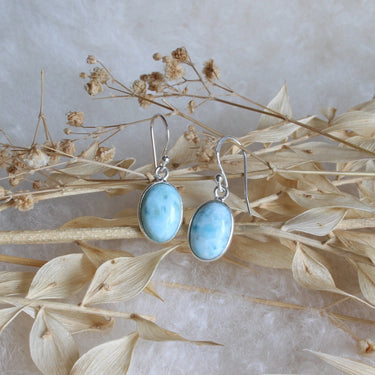 Silber Ohrringe mit Atlantis Larimar 