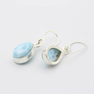 Larimar Ohrringe in Tropf Form