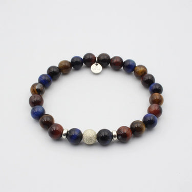 Rotes und gelb Tigerauge Armband 6mm